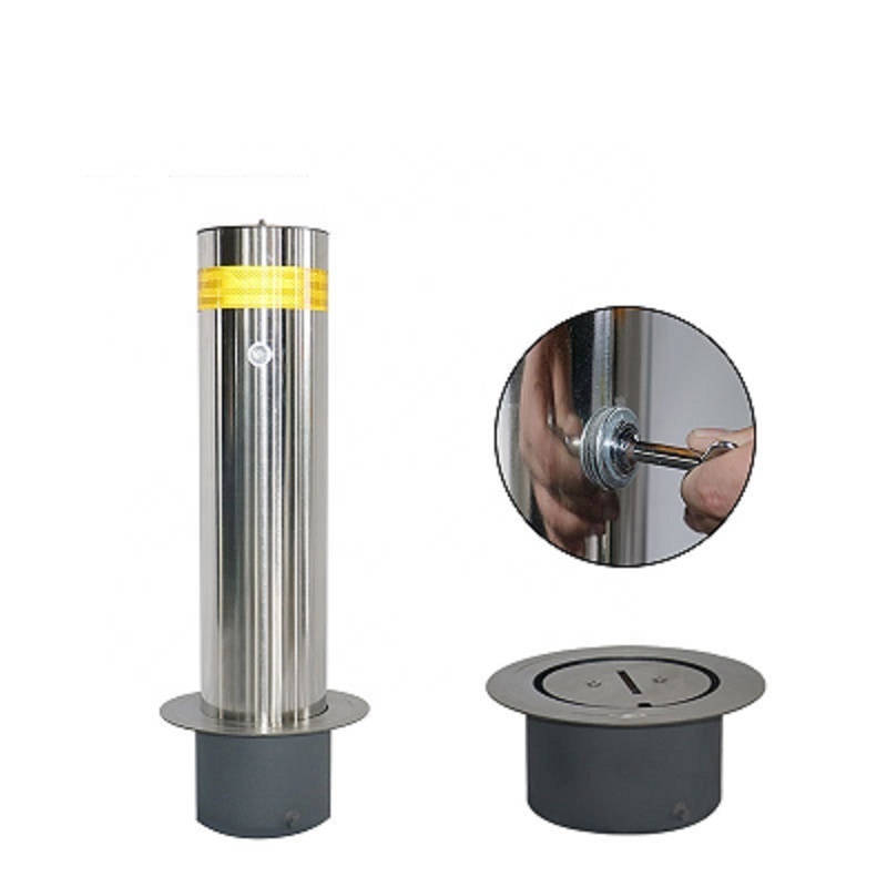 Factory price 304 stainless steel thickened column bollard anti-collision column fixed road pile