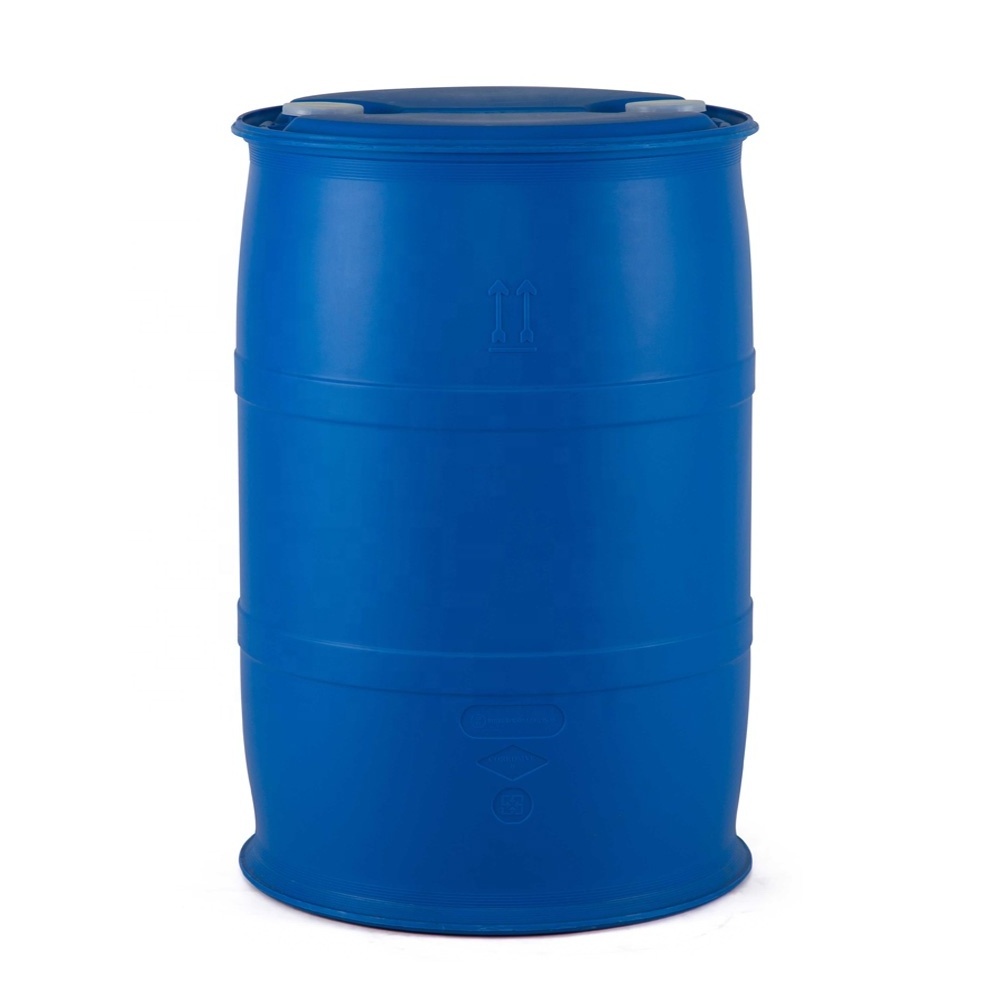 Plastic Barrel 200 Litre HDPE Open Top Blue Plastic Drum 55 gallon plastic drum with iron hoop