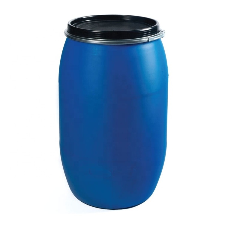 Plastic Barrel 200 Litre HDPE Open Top Blue Plastic Drum 55 gallon plastic drum with iron hoop