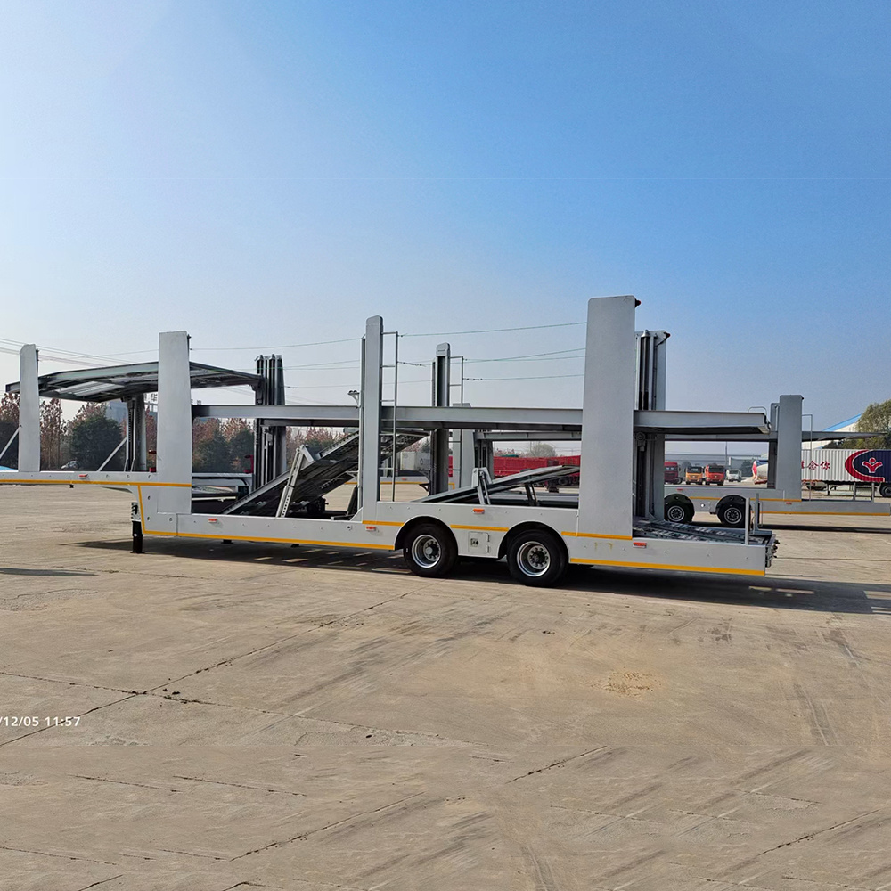 Chinese Hydraulic Double Deck 2 Axles Car Transport Semi Trailer Double Deck Car Carrier Semi Trailer