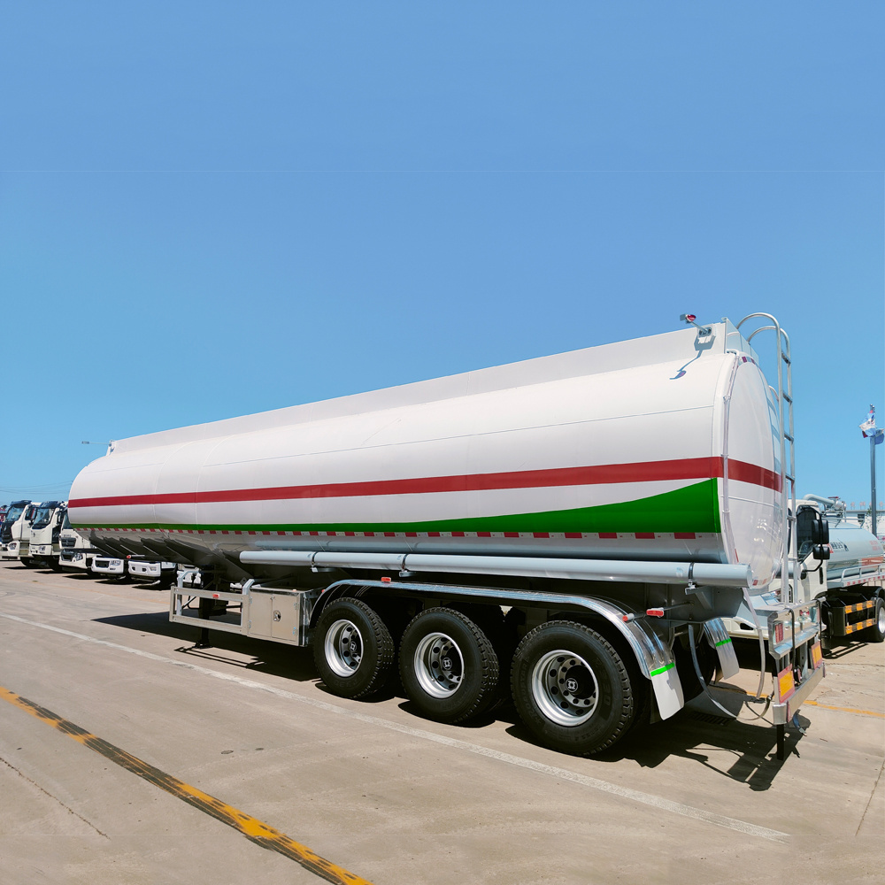 Oil Food Liquid Alcohol Juice Water 45000 Litres Aluminum Oil Tanker Fuel Tank Semi Trailer