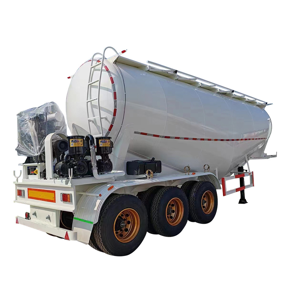 Factory 3 Axle 50 Cubic Powder Tanker Cement Trailer 60 Ton Bulk Cement Dump Tanker Semi Trailers