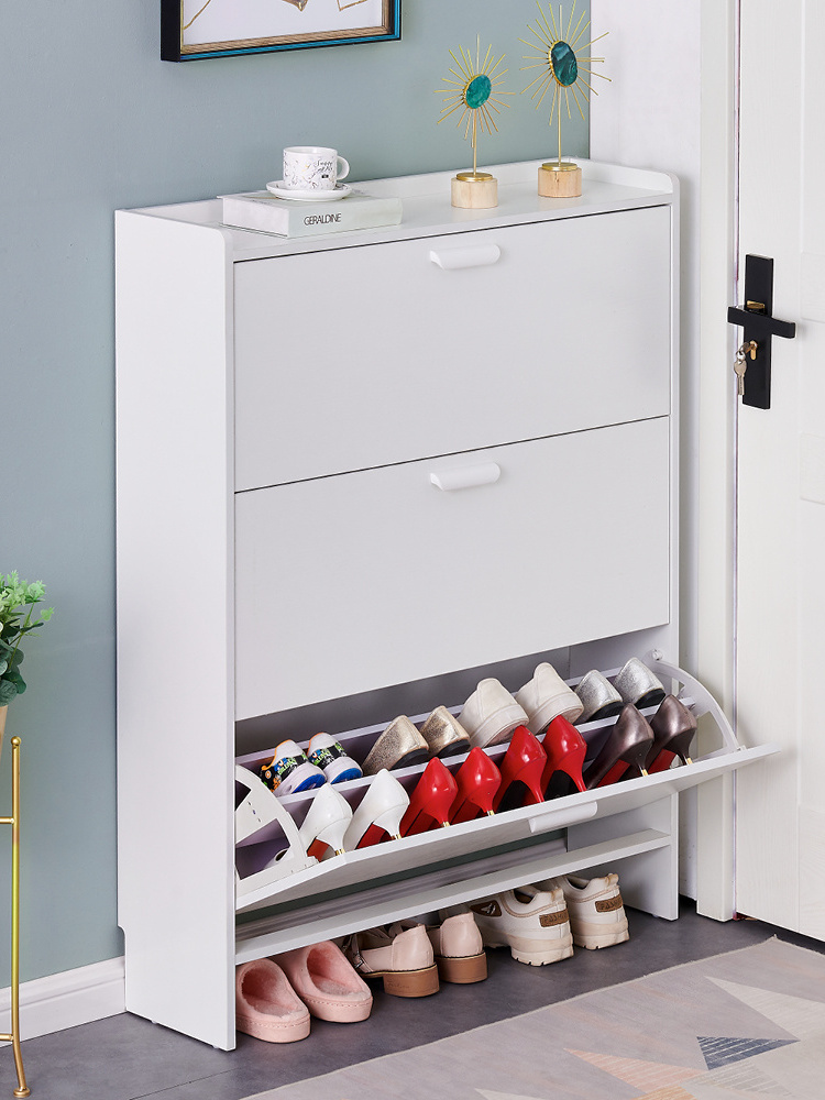 Shoe cabinet 17cm economical simple modern storage cabinet narrow large capacity tipper type small shoe rack