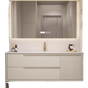 mdf bathroom vanity with waterproof mirror cabinet  basin narrow bathroom cabinet  double shenzhen