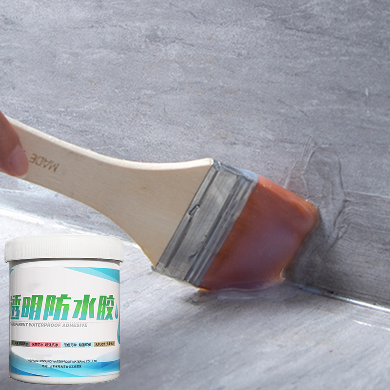 Transparent waterproof glue toilet waterproof paint free smashing brick glue acrylic pure propyl waterproof material