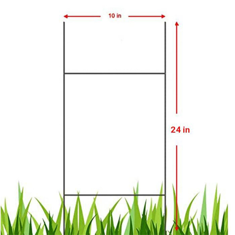 4mm 5mm can be customized 18x24 corrugated Pp board yard signs lawn signs with h piles