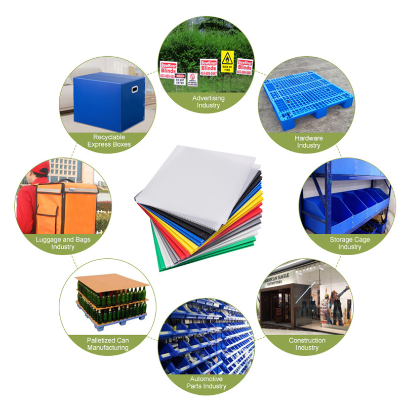 Factory Sale 2-8mm Pp Hollow Fluted Corrugated Plastic Sheet Yard Sign Pp Hollow Sheet For Sale