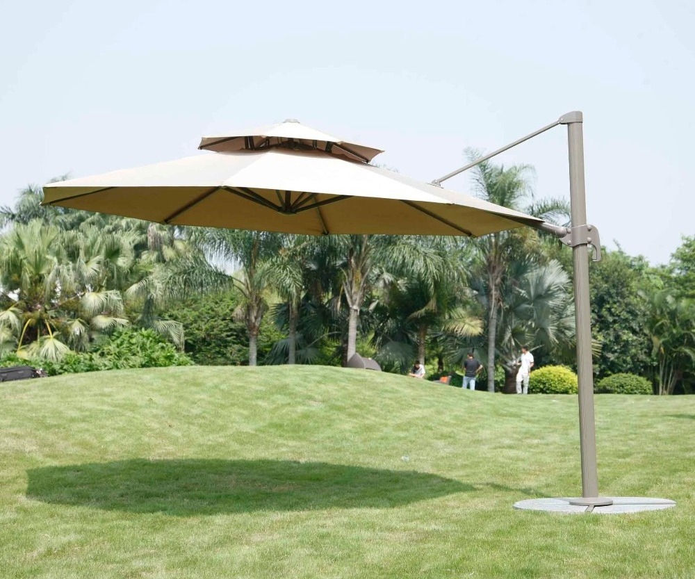 Leisure garden furniture outdoor aluminum rome round sun parasol for swimming pool restaurant umbrella