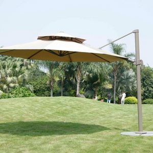 Leisure garden furniture outdoor aluminum rome round sun parasol for swimming pool restaurant umbrella