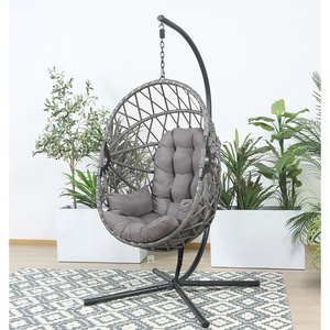 Custom modern outdoor furniture metal egg hanging swing chair carton package hammock chair