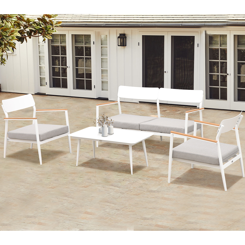 muebles de patio sofa conversation porch set aluminum sofa leisure outdoor furniture