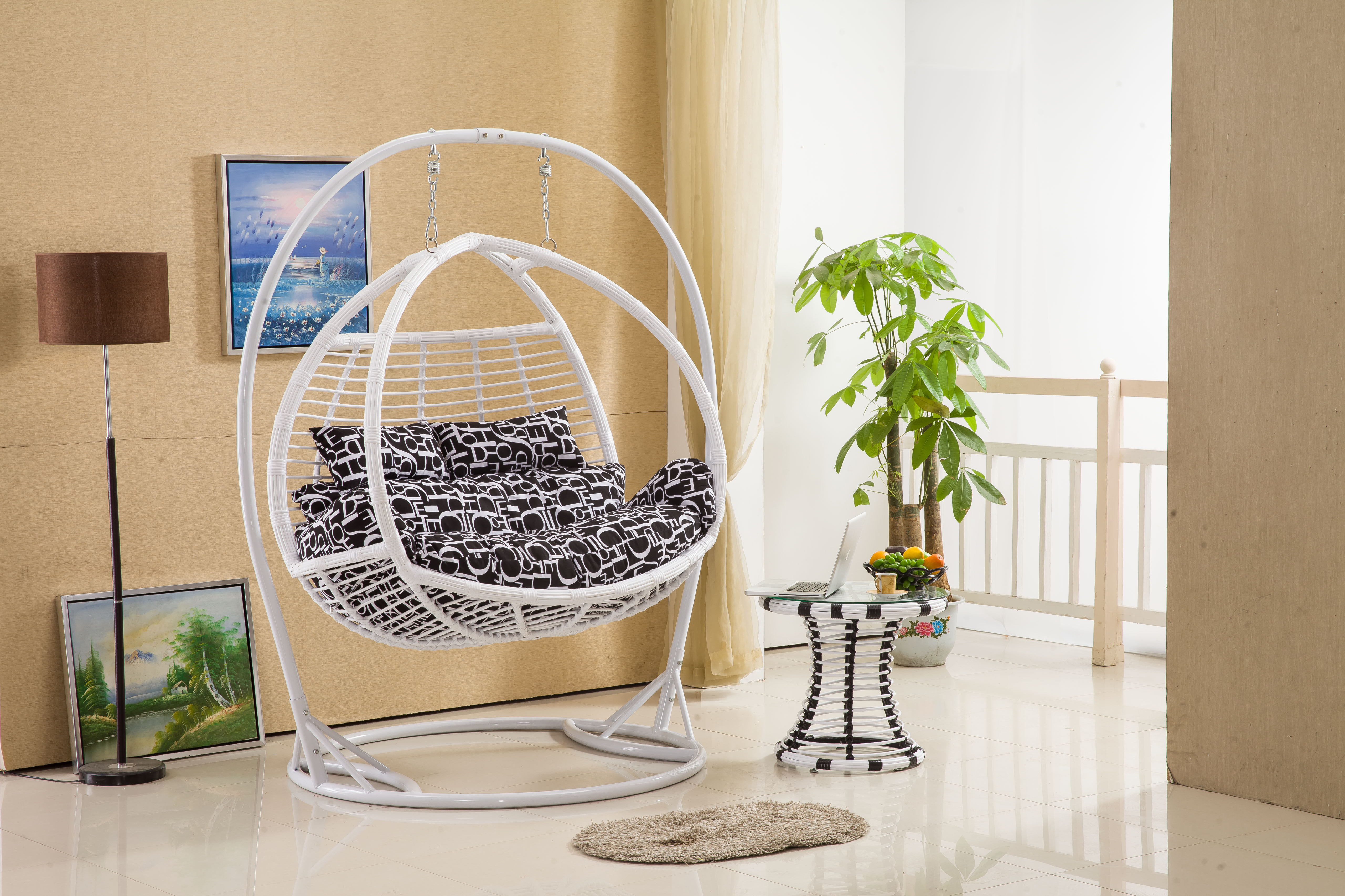 foshan factory patio swings with stand garden hammock cheap porch swing hanging chair