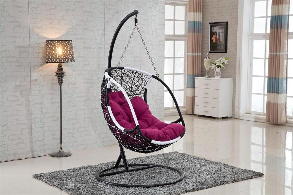 foshan indoor single egg chair with stand modern hanging chair garden hammock porch swings