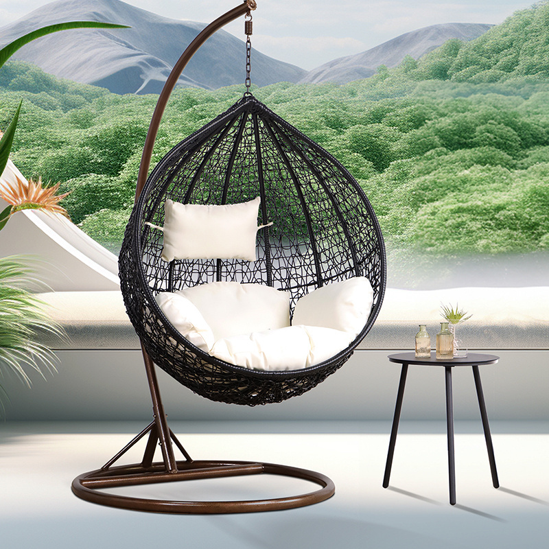 Modern Acrylic Hanging Swing Chair Bamboo Patio Rattan Wicker Egg Swing for Indoor and Outdoor Use Price