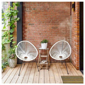 Customized Colorful PE Rattan Acapulco Chair Sets Modern Designer Patio Outdoor Chair