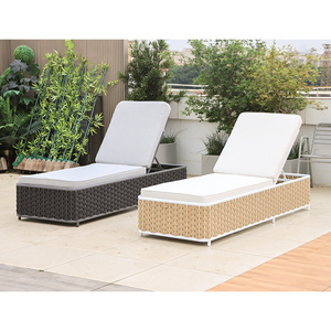 Luxury Rope Poolside Sun Lounger Chairs  Sunlounger Garden  Hotel Commercial Furniture adjustable Outdoor Chaise Lounge