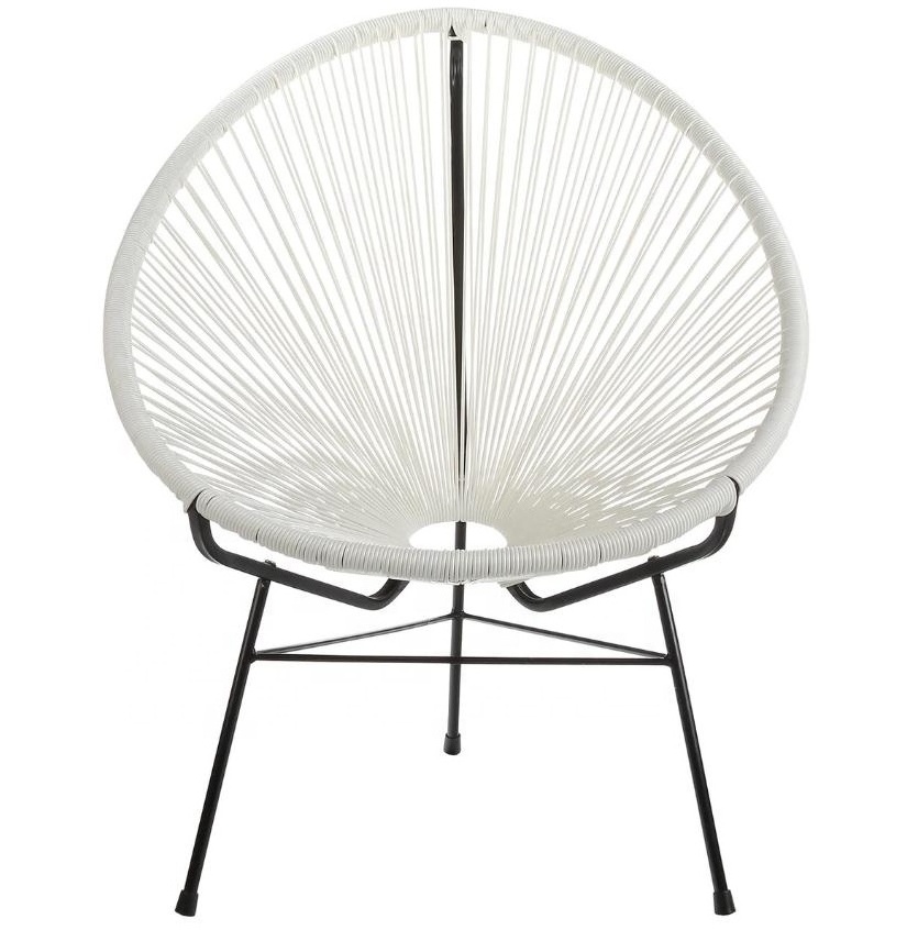 Modern Factory-POPULAR Wicker Acapulco Egg Lounge Chairs Metal Garden Chairs Outdoor Dining Hotel Park Use PE Rattan Design