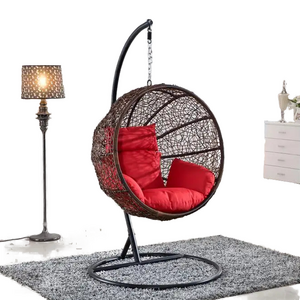 Modern Design Rattan Hanging Egg Chair Hot Selling Outdoor and Indoor Wicker Swing Lounge for Patio Garden Park Yard