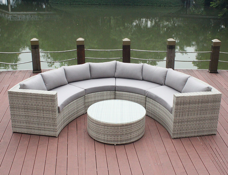 cheap L shape Design rattan wicker sofa set furniture outdoor furniture