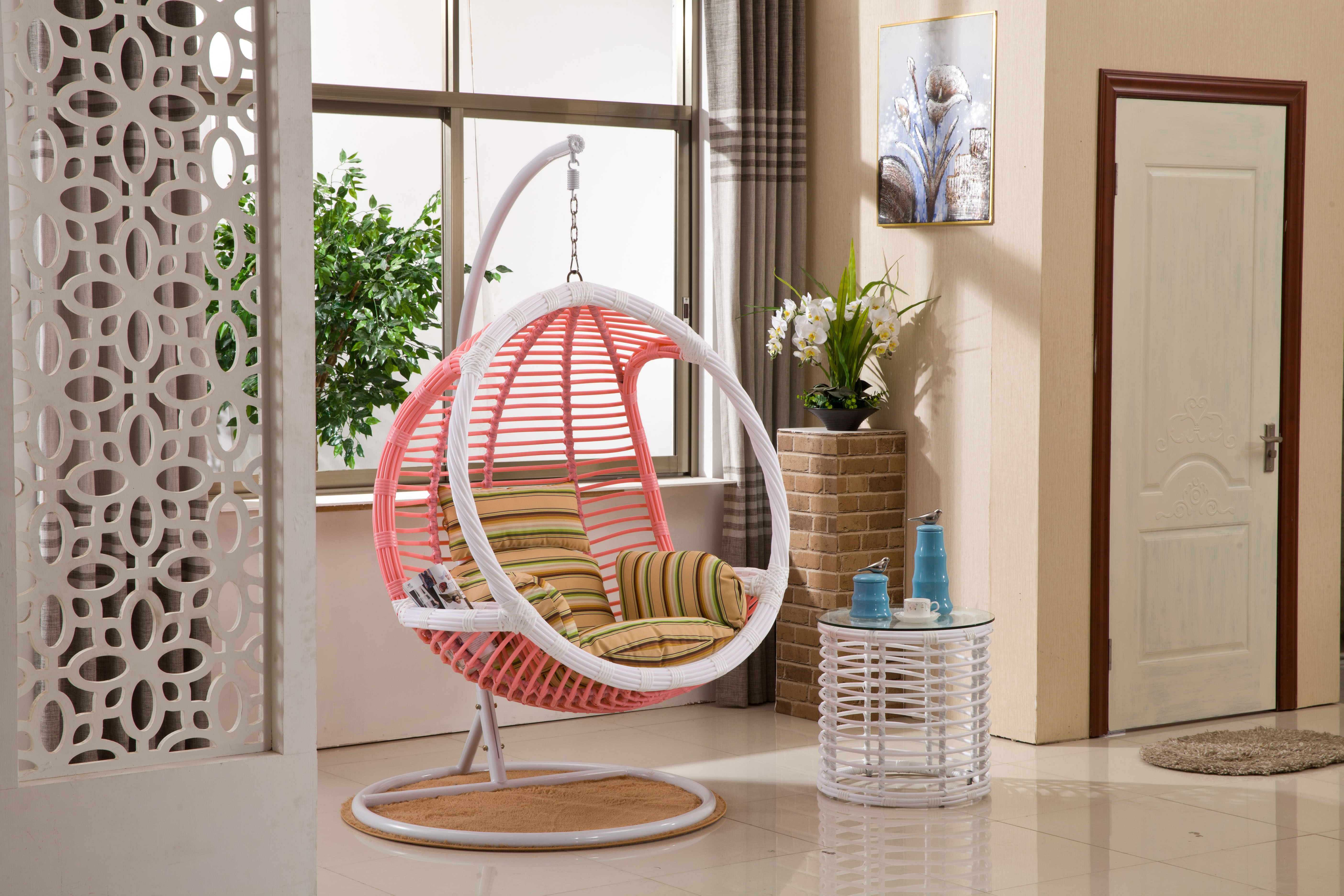 ratan outdoor furniture rattan swing hanging chair outdoor swing chair bed