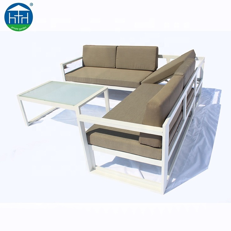 Aluminum outfoor furniture Low Price 3 Piece terraza muebles  Cheap Outdoor Sofa