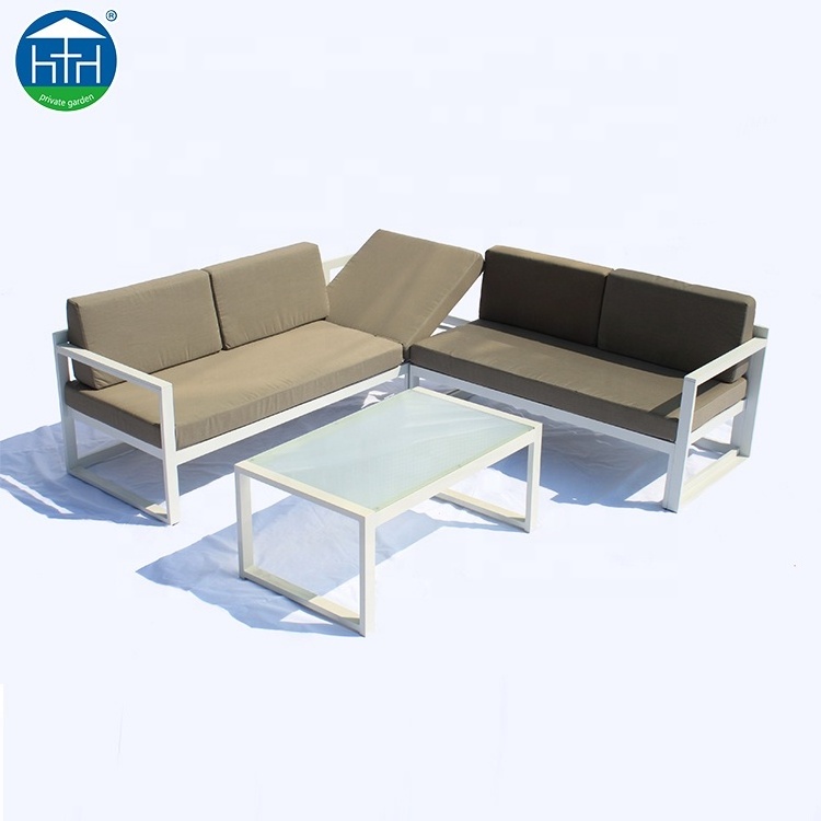 Aluminum outfoor furniture Low Price 3 Piece terraza muebles  Cheap Outdoor Sofa