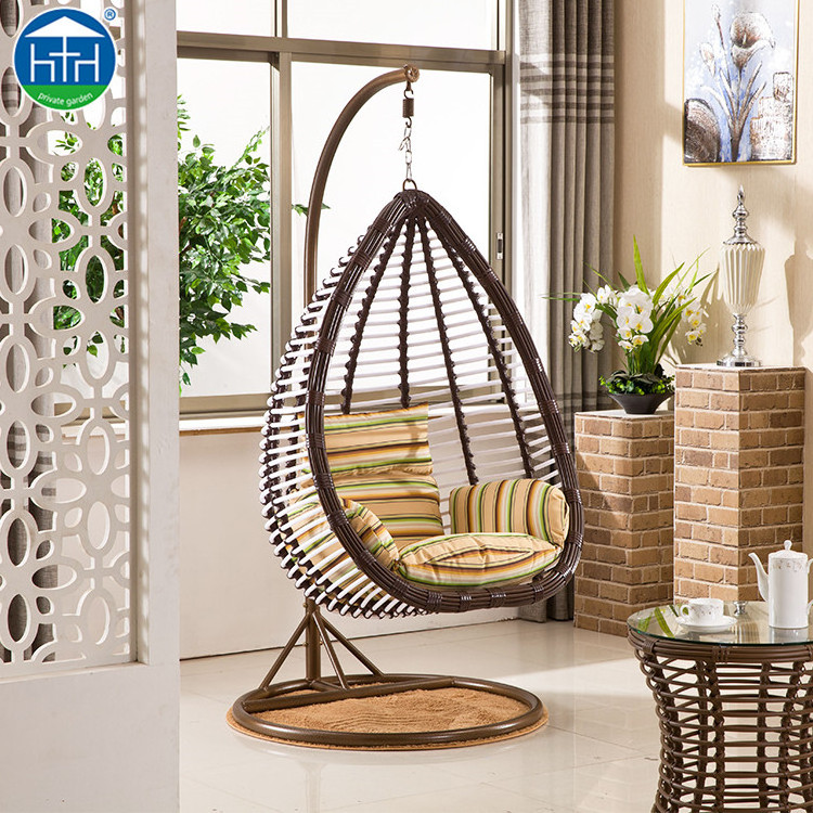 patio swing chair Indian promotion rattan hanging chair outdoor furniture