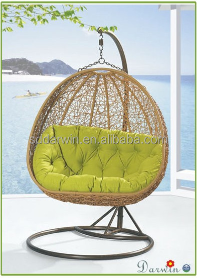 Cheap swing bubble hanging egg chair balcony rattan double outdoor hanging swing chair