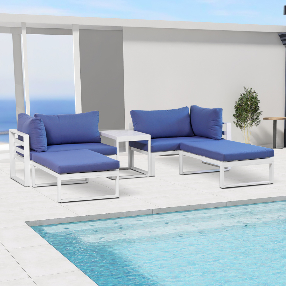 Modern Hotel outdoor lounge sectional patio sofa set aluminum living room outdoor furniture garden sofas