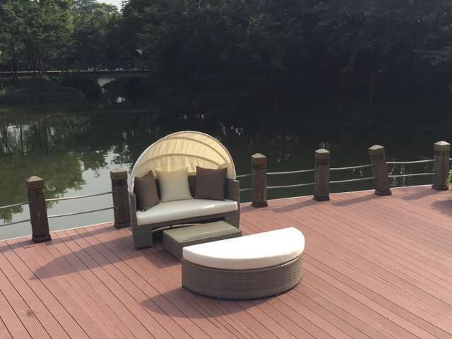 outdoor double chaise lounge with canopy wicker sunbed all weather use rattan sun chairs for pool bed