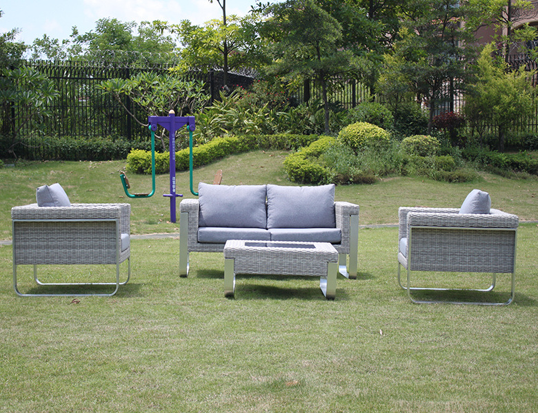 Darwin Modern Rattan 4-Piece Sofa Set Classical Wicker Furniture for Outdoor Patio Villa or Hotel Use