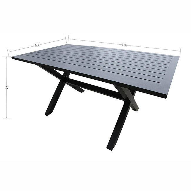 outdoor aluminum table top garden dining tables set 6 chairs kitchen dining room table and chair villa furniture