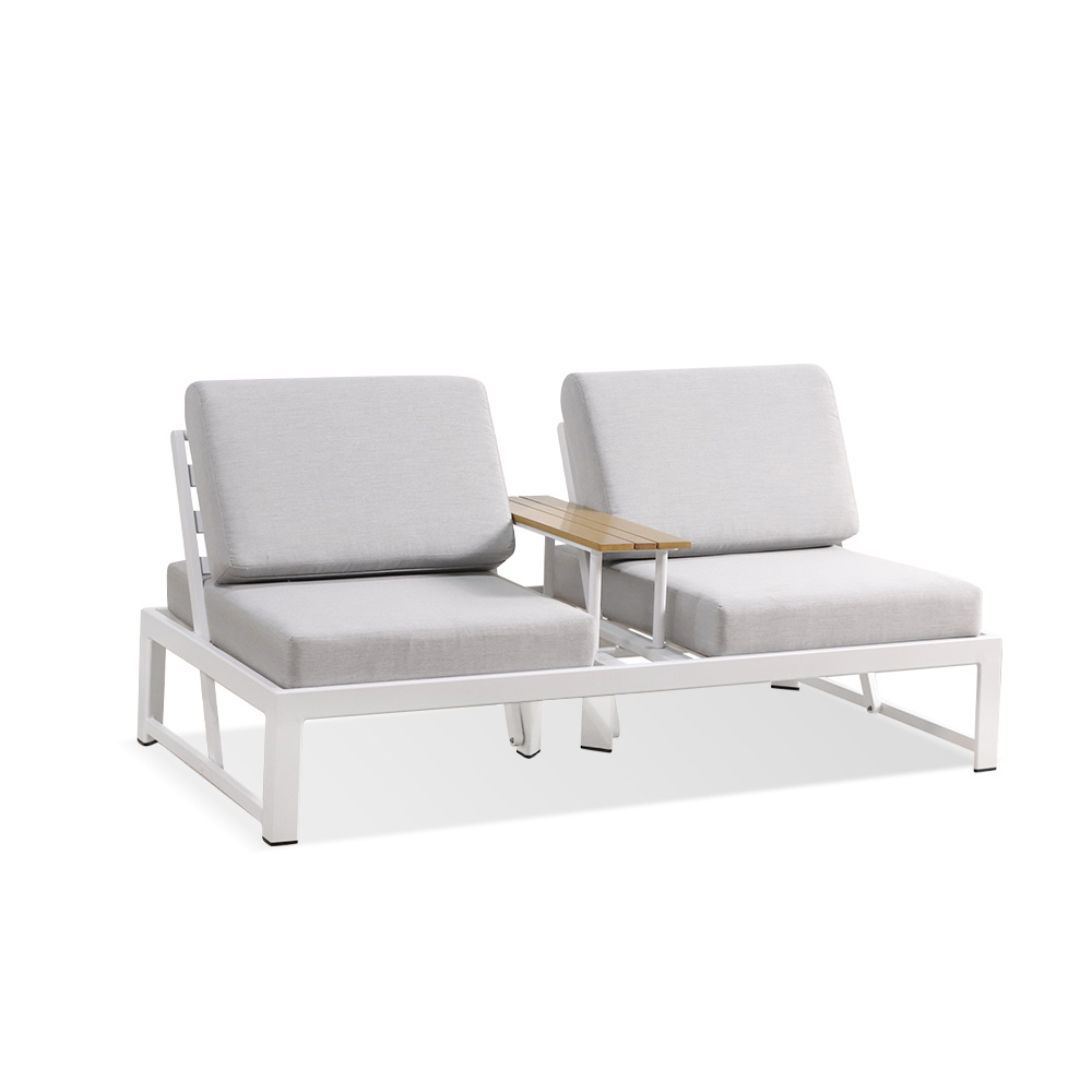 High-End Quality Functional Garden Sofas Muebles de Jardin Outdoor Coach Double Seat Park Weather Resistance Furniture