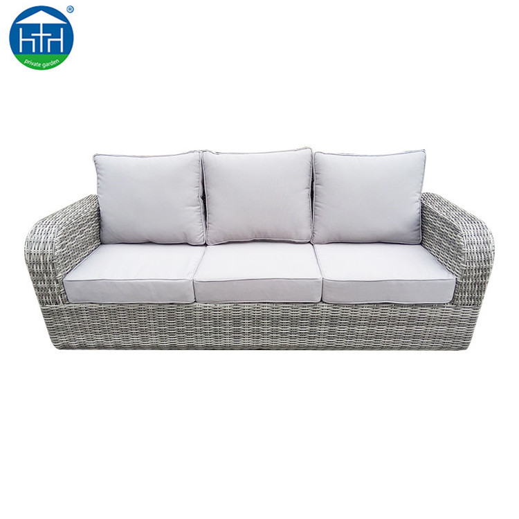 Comfortable Leisure Outdoor Rattan L shape Sofa Wicker Furniture Corner Modular Sectional Sofa Set Lounge