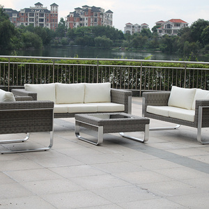 Darwin Modern Rattan 4-Piece Sofa Set Classical Wicker Furniture for Outdoor Patio Villa or Hotel Use