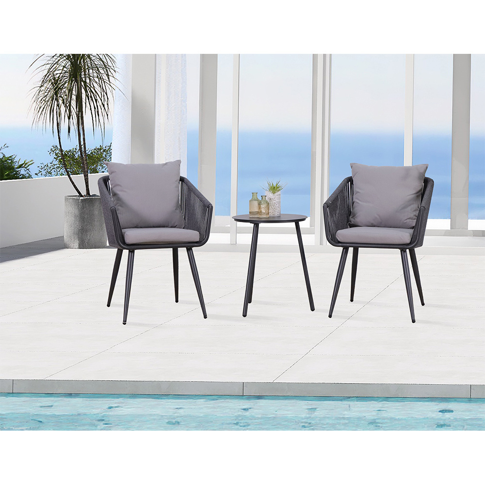 rope patio chair set furniture with outdoor table garden dining chair restaurant balcony furniture