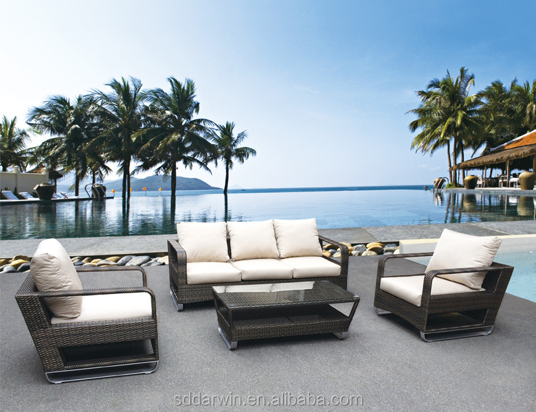 foshan darwin furniture leisure wicker/rattan outdoor furniture outdoor couch