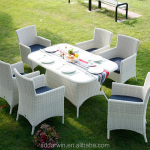 Outdoor Dining Set Cafe Furniture High Quality PE Rattan Garden Restaurant Wicker Table and Chair Set Patio Furniture