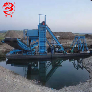 Small gold dredger cutter bucket-line dredge