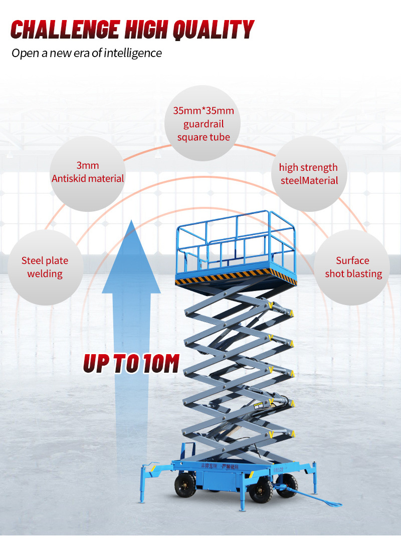 Davoo shandong lifting platform mobile 6m electric scissor wheel chair platform stair lift