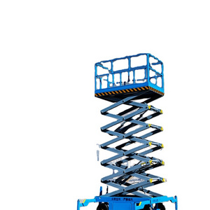 High Quality Four tires Trailer electric scissor lift 880kg Hydraulic lift working platform