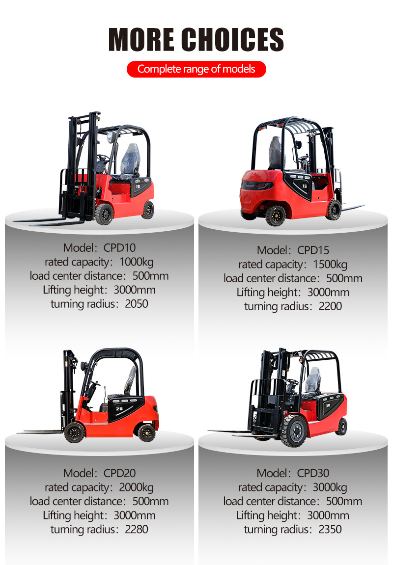 1ton 2ton 3 ton long service life doosan forklift electric forklift