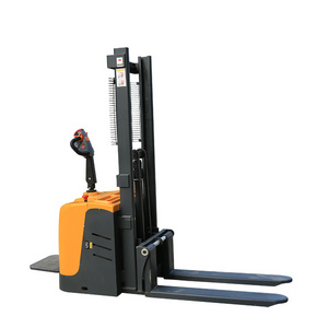 Full Electric pallet Stacker 1.5 TON forklift stand on Pallet Stacker Pallet forklift Capacity 2 ton