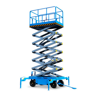 Optional 0.6-0.9m extension table work high above the ground load capacity about 500kg moving scissor lift platform