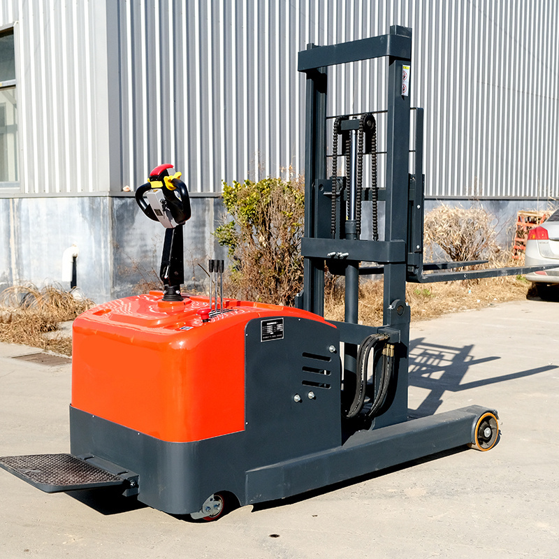 CE Approval Moving Forward Electric Forklift Legless Stacker Automatic Hydraulic Lift  Small Loading And Unloading Stacker