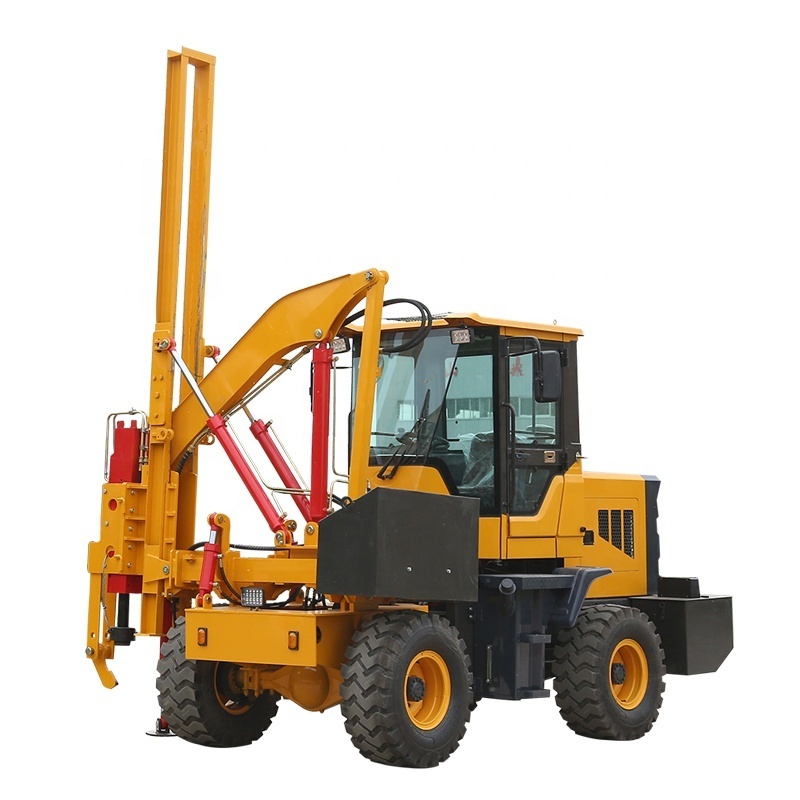 Shanding road guardrail pile driver post installation hammer press fence pile driver machine