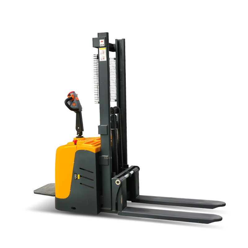 Full Electric pallet Stacker 1.5 TON forklift stand on Pallet Stacker Pallet forklift Capacity 2 ton