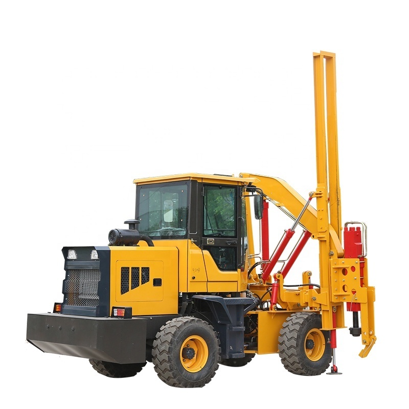 Shanding road guardrail pile driver post installation hammer press fence pile driver machine