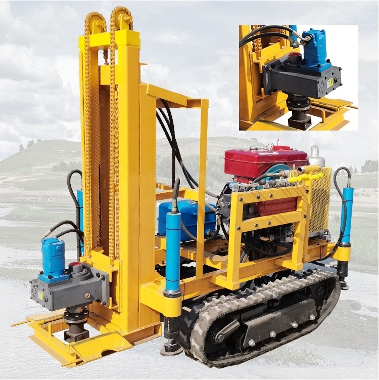 Crawler Hydraulic Drilling Rig Deep Borehole Water Well Driller for hard rock or soil