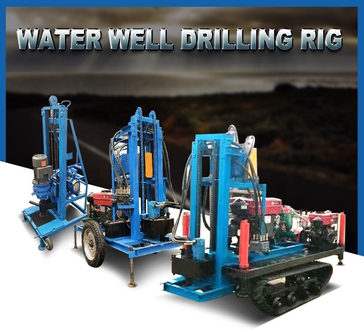 150 Meters Depth Diesel Engine Water Well Drilling Rig Machine Customized Pumps Machine Water Wells Rock Drill Rig 50-300mm